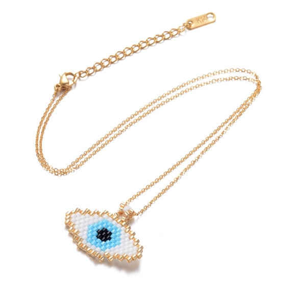 Beaded Evil Eye Necklace! - Picture 2 of 5